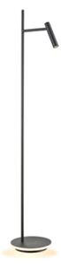 Leo Floor Lamp In Black Finish With Reading Light And Illumination Around The Base S247