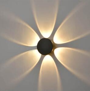 Franklite EXT6627 Aura Outdoor Round Wall Light In Black Finish IP54
