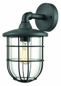 Flora Outdoor Wall Lantern In Grey Finish With Glass And Cage IP54 OUT6638