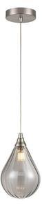 Franklite Perry 1 Light Small Ceiling Pendant Light With Smoked Glass Shade PcH244-355