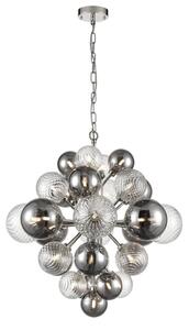 Show 29 Light Ceiling Pendant Light In Chrome Finish With Multicoloured Glass F2451-29