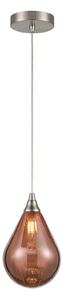 Franklite Perry 1 Light Small Ceiling Pendant Light With Copper Glass Shade PCH244-357
