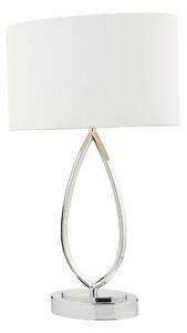 Dar Wisebuys Wyatt Touch Table Lamp In Polished Chrome With Ivory Shade