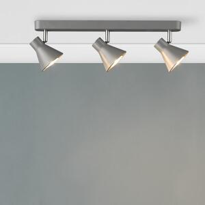 Dar Wisebuys DIZ7339 Diza 3 Light Ceiling Bar Spotlight In Matt Grey Finish