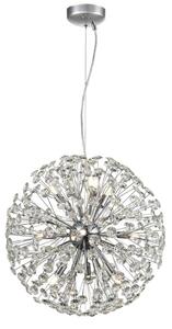 Franklite FL2447-9 Allium 9 Light Large Ceiling Pendant Light In Chrome Finish With Crystals