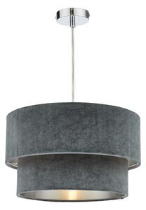 Dar Wisebuys Suvan Easy Fit Velvet Shade In Dark Grey With Silver Lining