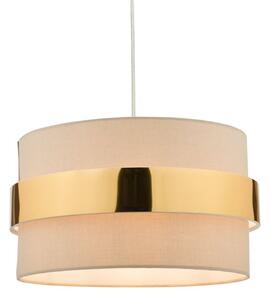 Dar Wisebuys Oki Easy Fit Ceiling Pendant Shade In Taupe And Gold