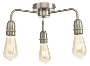 Dar Wisebuys Kiefer 3 Light Flush Ceiling Light In Satin Chrome Finish