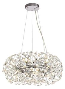Fusion 12 Light Crystal Ceiling Pendant Light In Polished Chrome Finish