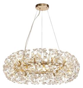 Fusion 20 Light Crystal Ceiling Pendant Light In French Gold Finish