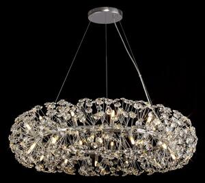 Fusion 26 Light Crystal Ceiling Pendant Light In Polished Chrome Finish