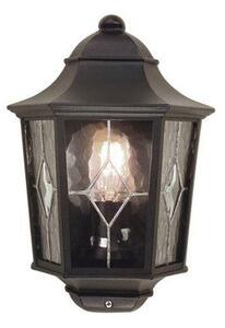 Elstead NR7-2-BLK Norfolk traditional, black exterior half lantern, IP43