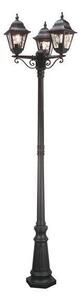 Elstead NR8-BLACK Norfolk aluminium, black exterior triple post lantern, IP43