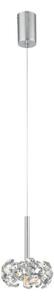 Prestige Fusion 1 Light Crystal Ceiling Pendant Light In Polished Chrome Finish