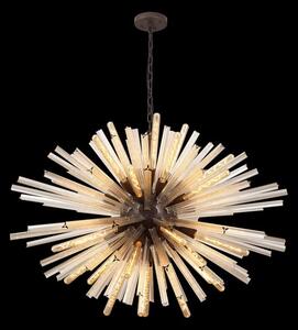 Clarissa Oval Pendant 32 Light in a Brown Oxide/Champagne Gold Finish