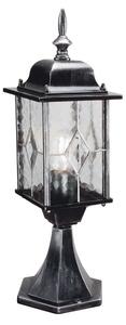 Elstead WX3 Wexford black/silver exterior pedestal lantern, IP43