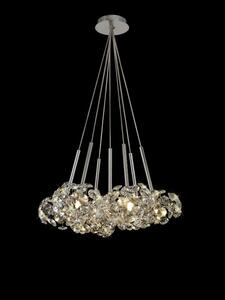 Prestige Fusion 7 Light Crystal Cluster Ceiling Light In Polished Chrome Finish