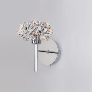 Prestige Fusion 1 Light Crystal Wall Light In Polished Chrome Finish