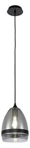 Milsom 1 Light Ceiling Pendant in Matt Black Finish With Large Cone Glass 