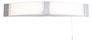 Salford Bathroom Shaver Wall Lamp In Chrome And White Finish