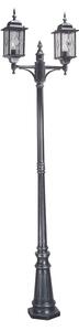 Elstead WX8 Wexford black/silver exterior twin post lantern
