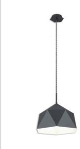 Eden 1 Light Ceiling Pendant In Graphite And White Inner Finish
