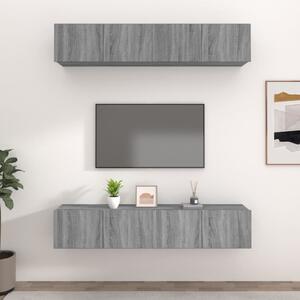 TV Cabinets 4 pcs Grey Sonoma 80x30x30 cm Engineered Wood