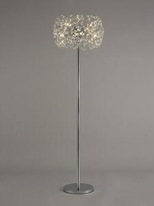 Fusion Floor Lamp 8 Light in a Polished Chrome Finish and Clear Crystal