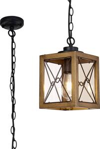 Tuscany Outdoor Ceiling Lantern In Black And Gold Finish, IP54