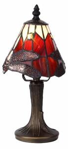 Bokmaal 33cm Table Lamp 1 Light in a Purple/Pink/Black/Gold/Red Finish and Clear Crystal