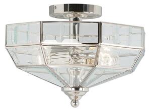 Elstead Old Park Semi-Flush Light In Polished Nickel Finish
