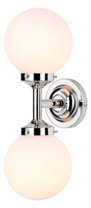 David Hunt Lighting Buckley 2 Light Wall Light In Polished Chrome IP44