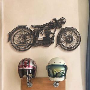 Vintage Meal Motorcycle Wall Art in Black