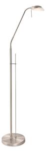 Firstlight Madrid Dimmable LED Floor Reading Lamp in Brushed Steel 2935BS