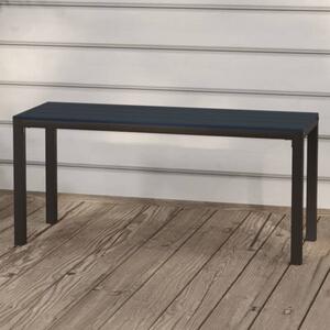 Alfresco Outdoor Metal Garden Bench in Black