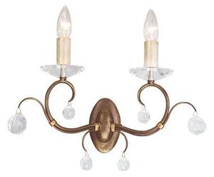 Elstead LUN2 Bronze Lunetta crystal wall light