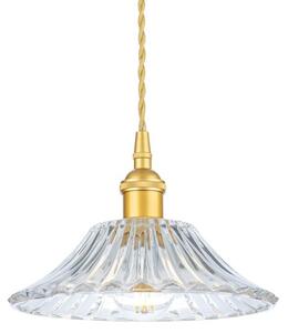 Firstlight 2907GO Wilshire 1 Light Medium Ceiling Pendant Light In Satin Gold With Clear Decorative Glass