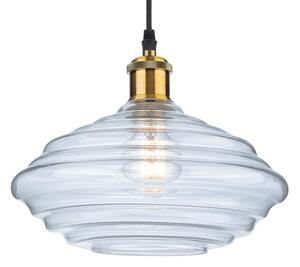 Firstlight 2858AB Logan 1 Light Large Ceiling Pendant Light In Antique Brass With Clear Glass