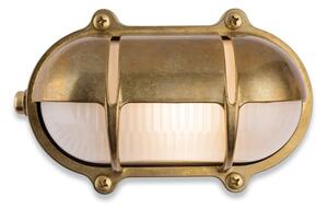 Firstlight 2837BR Nautic Bulkhead Outdoor Solid Brass Wall Light In Brass With Frosted Glass IP64