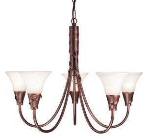 Elstead EM5 COPPER Emily bronze 5 light chandelier