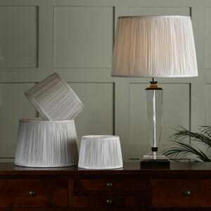 Laura Ashley Hemsley Silk Shade In Silver Finish 40.5cm/16 inch