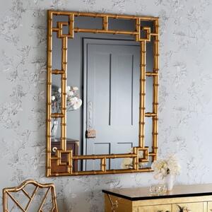 Laura Ashley Shawford Rectangle Mirror With Gold Detail Edging