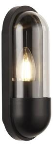 Modern Black Weather Resistant Capsule Outdoor Wall Light IP44 Rated
