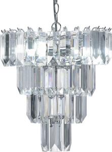 Chichester 4 Light Chandelier Ceiling Light In Polished Chrome With Acrylic Glass Prisms