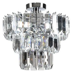 Chichester 3 Light Semi Flush Chandelier Ceiling Light with Clear Prisms