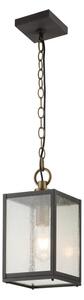 Quintiesse QN-LAHDEN8-M-WZC Lahden Medium Outdoor Chain Ceiling Lantern In Weathered Zinc Finish IP44
