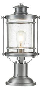 Quintiesse QN-BOOKER3-M-IA Booker Medium Pedestal Lantern In Industrial Aluminium Finish IP44