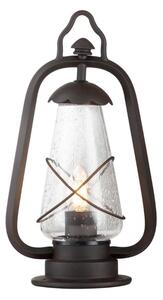 Elstead Miners Exterior Pedestal Lantern In Old Bronze Finish IP44