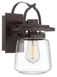 Quintiesse QN-LASALLE-S-WT Lasalle Outdoor Small Wall Lantern In Western Bronze Finish IP44