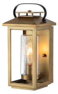 Quintiesse QN-ATWATER-S-PDB Atwater Single Small Outdoor Wall Lantern In Painted Distressed Brass Finish IP44